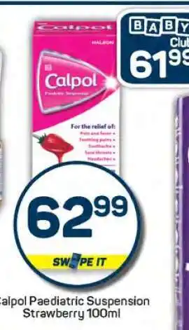Pick n Pay Calpol Paediatric Suspension Strawberry 100ml offer