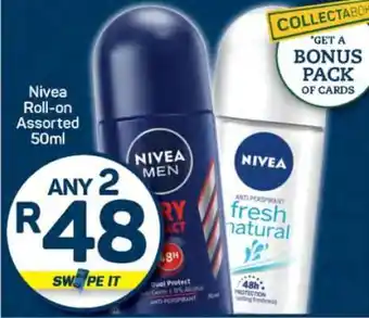Pick n Pay Nivea Roll-on Assorted 50ml offer