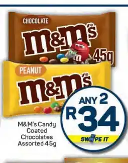 Pick n Pay M&M's Candy Coated Chocolates Assorted 45g offer