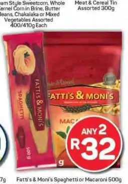 Pick n Pay Fatti's & Moni's Spaghetti or Macaroni 500g offer