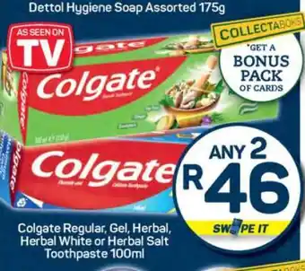 Pick n Pay Colgate Regular, Gel, Herbal, Herbal White or Herbal Salt Toothpaste 100ml offer