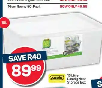Pick n Pay 15 Litre Clearly Neat Storage Box offer