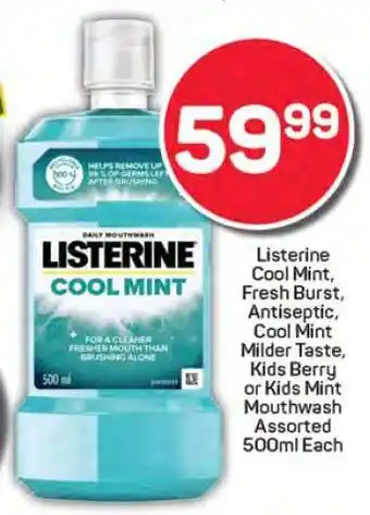 Pick n Pay Listerine Cool Mint Mouthwash offer