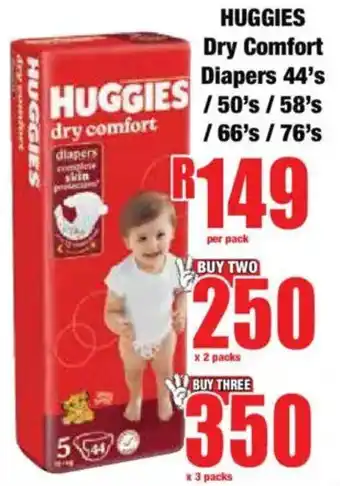 Boxer HUGGIES Dry Comfort Diapers offer