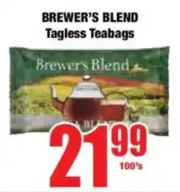 Boxer BREWER'S BLEND Tagless Teabags offer