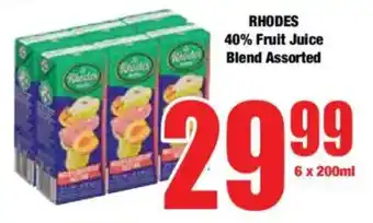 Boxer RHODES 40% Fruit Juice Blend Assorted offer