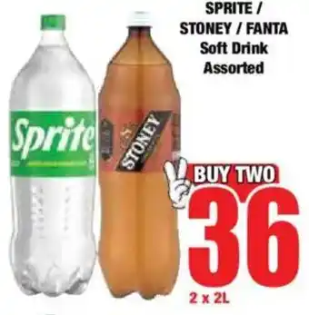 Boxer SPRITE/ STONEY/ FANTA Soft Drink Assorted offer