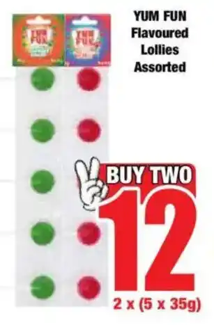 Boxer YUM FUN Flavoured Lollies Assorted offer