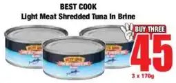 Boxer BEST COOK Light Meat Shredded Tuna In Brine offer