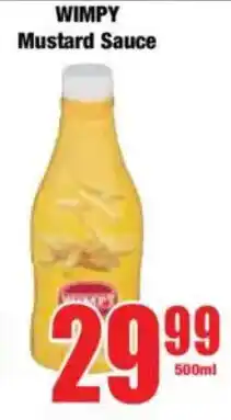 Boxer WIMPY Mustard Sauce offer