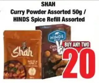 Boxer SHAH Curry Powder Assorted/ HINDS Spice Refill Assorted offer