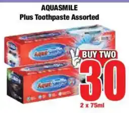 Boxer AQUASMILE Plus Toothpaste Assorted offer