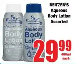 Boxer REITZER'S Aqueous Body Lotion Assorted offer
