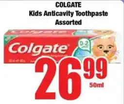 Boxer COLGATE Kids Anticavity Toothpaste Assorted offer