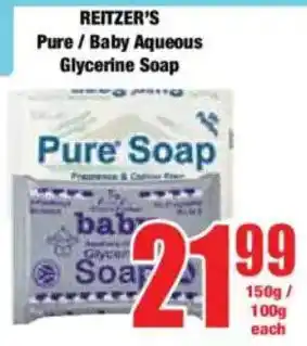 Boxer REITZER'S Pure/ Baby Aqueous Glycerine Soap offer