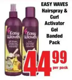 Boxer EASY WAVES Hairspray & Curl Activator Gel Banded Pack offer
