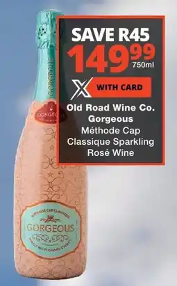 Liquor Shop Old Road Wine Co. Gorgeous Méthode Cap Classique Sparkling Rosé Wine offer