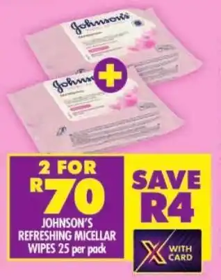 Johnson's refreshing micellar wipes