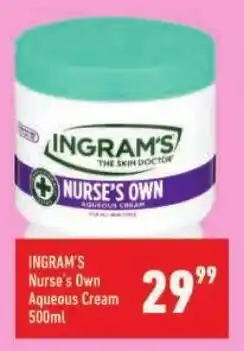 Shoprite Ingram's Nurse's Own Aqueous Cream offer