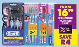 Shoprite Oral-b manual toothbrush range offer