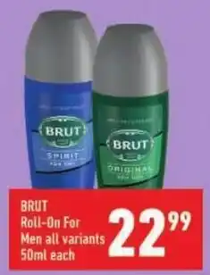Shoprite Brut Roll-On For Men offer
