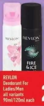 Shoprite REVLON Deodorant For Ladies/Men offer