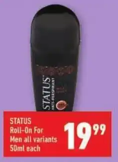 Shoprite Status Roll-On For Men offer