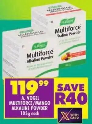 Shoprite A. vogel multiforce/ mango alkaline powder offer