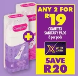 Shoprite Comfitex sanitary pads offer