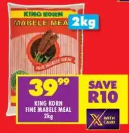 Shoprite King korn fine mabele meal offer