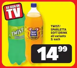 Usave Twist/ sparletta soft drink offer