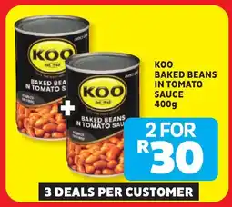 Usave Koo baked beans in tomato sauce offer