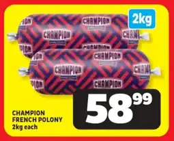 Usave Champion french polony offer