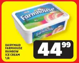 Usave Dairymaid farmhouse rainbow ice cream offer