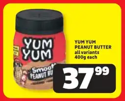 Usave Yum yum peanut butter offer