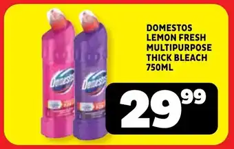 Usave Domestos lemon fresh multipurpose thick bleach offer