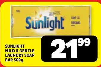 Usave Sunlight mild & gentle laundry soap bar offer
