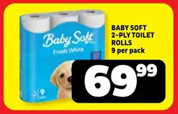 Usave Baby soft 2-ply toilet rolls offer