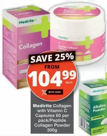 MediRite Medirite Collagen with Vitamin C Capsules/ Peptide Collagen Powder offer