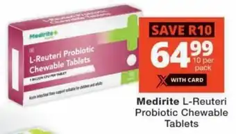 MediRite Medirite L-Reuteri Probiotic Chewable Tablets offer