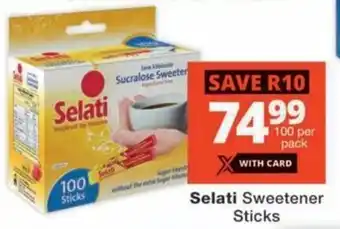 MediRite Selati Sweetener Sticks offer