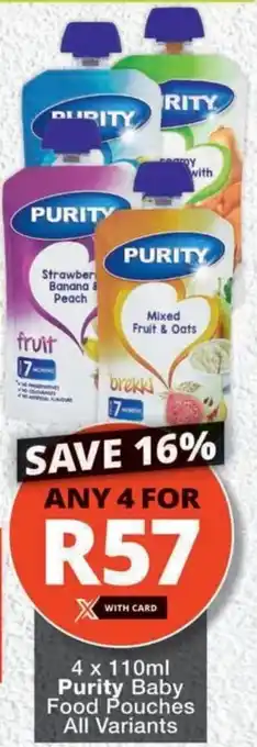 MediRite Purity Baby Food Pouches All Variants offer