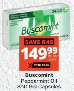 MediRite Buscomint Peppermint Oil Soft Gel Capsules offer