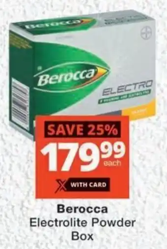 MediRite Berocca Electrolite Powder Box offer