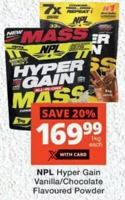 MediRite NPL Hyper Gain Vanilla/ Chocolate Flavoured Powder offer