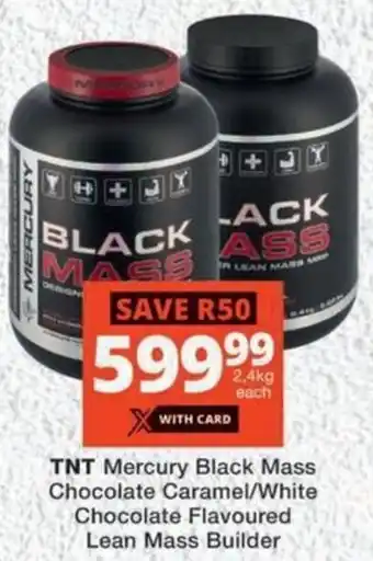 MediRite TNT Mercury Black Mass Chocolate Caramel/ White Chocolate Flavoured Lean Mass Builder offer