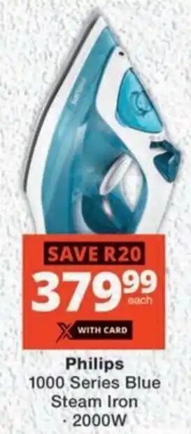 MediRite Philips 1000 Series Blue Steam Iron offer
