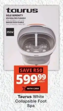 MediRite Taurus White Collapsible Foot Spa offer