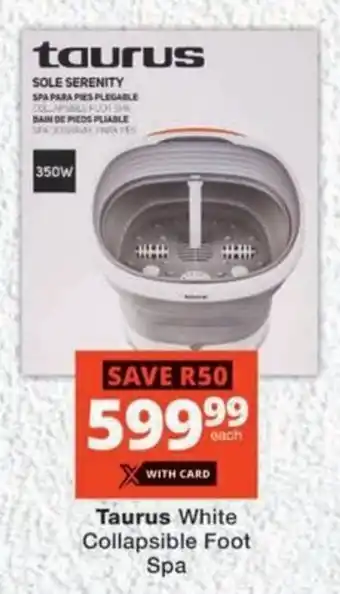 MediRite Taurus White Collapsible Foot Spa offer