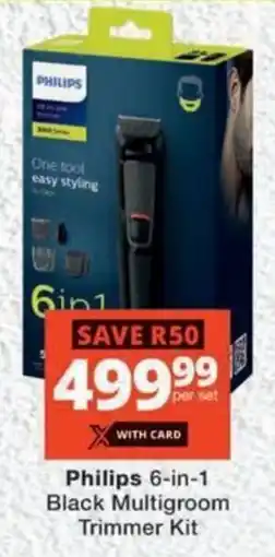 MediRite Philips 6-in-1 Black Multigroom Trimmer Kit offer
